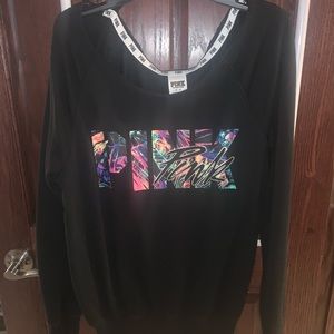 PINK black Crew Neck